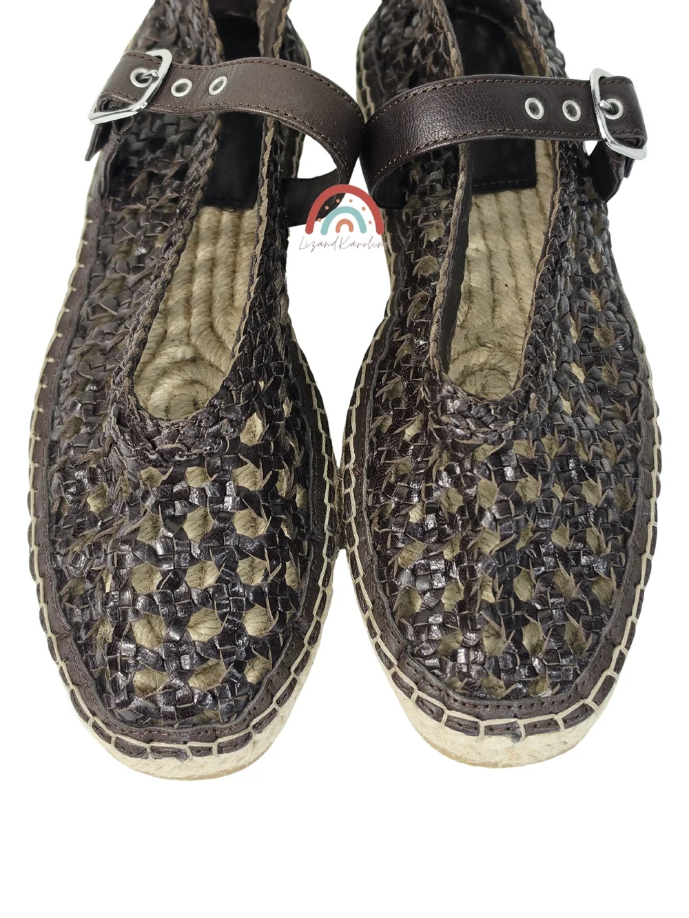 New! Madewell The Remy Mary Jane Espadrille in Woven Leather Dark Carob